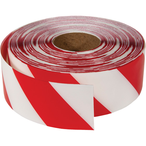 Ruban de marquage tr&egrave;s r&eacute;sistant pour plancher ArmorStripe, 3" x 100', PVC, Rouge et blanc Cantin et fils