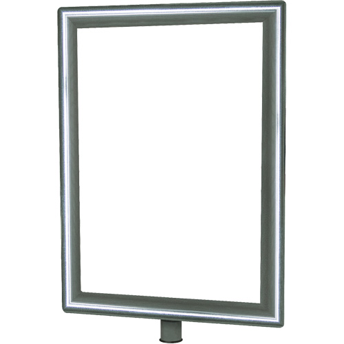 Heavy-Duty Vertical Sign Holder for Classic Posts, Polished Chrome Cantin et fils