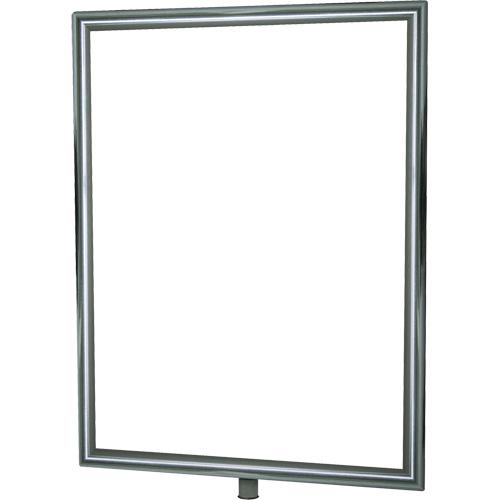 Heavy-Duty Vertical Sign Holder for Classic Posts, Polished Chrome Cantin et fils