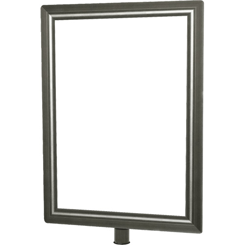 Heavy-Duty Vertical Sign Holder for Classic Posts, Satin Chrome Cantin et fils