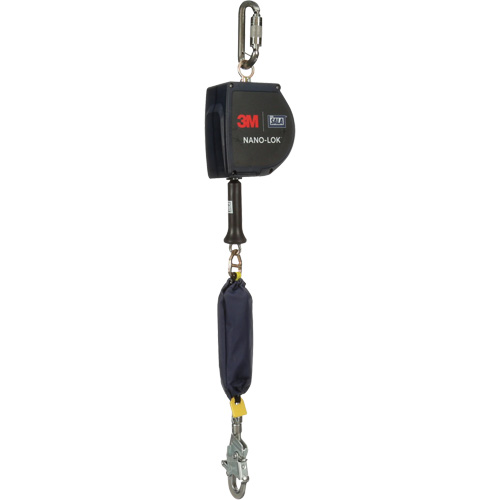 Nano-Lok Extended Length Self Retracting Lifeline, 15', Stainless Steel, Swivel Cantin et fils