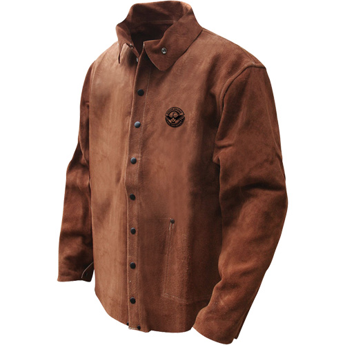 Veste de soudage en cuir fleur de vache refendu Gander Brand, Cuir, 4T-Grand, Brun Cantin et fils