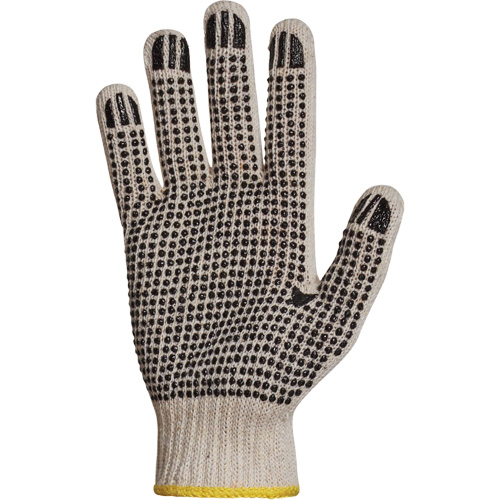 Gant en tricot avec pois de PVC Sure Grip, Poly/coton, Un c&ocirc;t&eacute;, Calibre 7, T-petit Cantin et fils