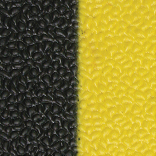 Tapis antifatigue Airsoft, Rugueux, 3' x 5' x 3/8", Noir/Jaune, &eacute;ponge en PVC Cantin et fils