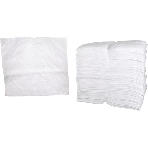 Petroleum Sorbent Pads, Oil Only, 19" x 17", 38.7 gal. Absorbancy Cantin et fils