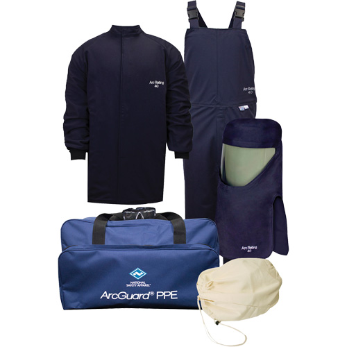 Ensemble de v&ecirc;tements moyens contre l'arc &eacute;lectrique avec capuchon &agrave; lev&eacute;e avant Arcguard Revolite, 40 cal/cm² Cantin et fils