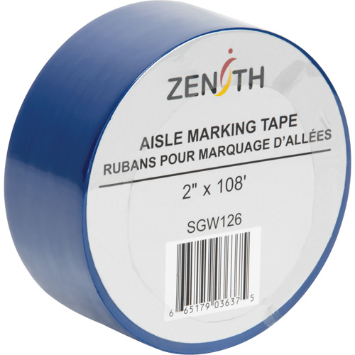 Aisle Marking Tape, 2" x 108', PVC, Blue Cantin et fils