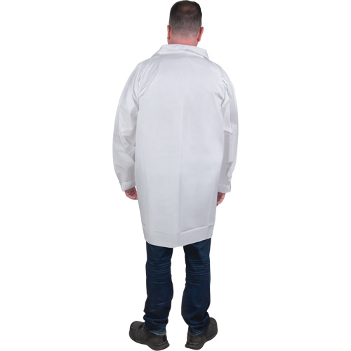 Protective Lab Coat, Microporous, White, Small Cantin et fils