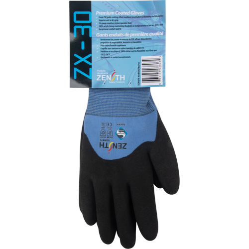 Gants enduits ZX-30° de premi&egrave;re qualit&eacute;, T-Grand, R&ecirc;vetement Mousse de PVC, Calibre 15, Enveloppe en Nylon Cantin et fils