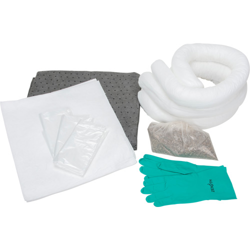 Trousse de lutte contre les d&eacute;versements de premi&egrave;re qualit&eacute;, Huile seulement/Universel, Sac, Absorbance de 10 gal. US Cantin et fils