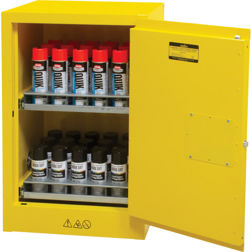 Armoire de rangement pour a&eacute;rosols inflammables, 12 gal., 1 Porte(s), 23" La x 35" h x 18" p Cantin et fils