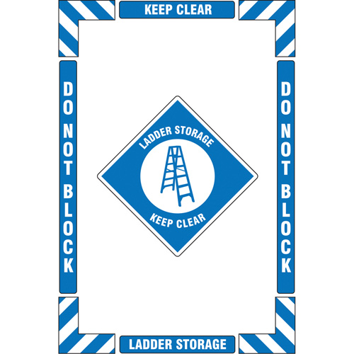 "Ladder Storage" Floor Marking Kit, Adhesive, English with Pictogram Cantin et fils