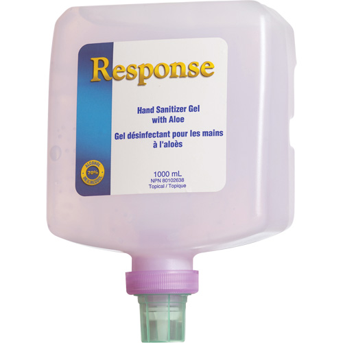 Gel d&eacute;sinfectant pour les mains &agrave; l'alo&egrave;s Response, 1000 ml, Bouteille &agrave; pompe, 70 % alcool Cantin et fils