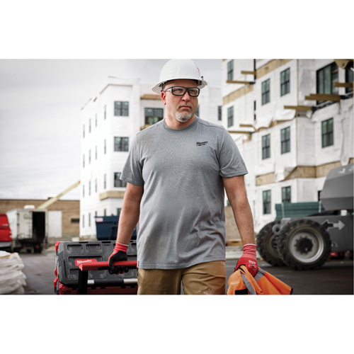 Hybrid Work Tee Shirt, Men's, Small, Grey Cantin et fils