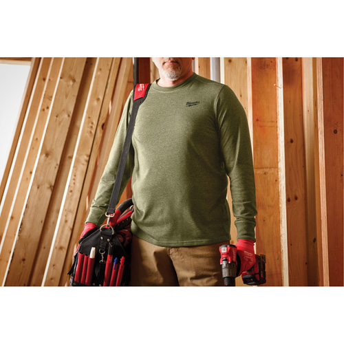Hybrid Work Tee Shirt, Men's, Small, Green Cantin et fils