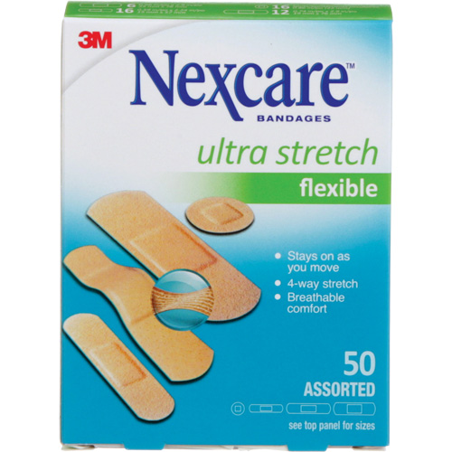 Pansements ultra-extensibles Nexcare, Assorti, Plastique, Non st&eacute;rile Cantin et fils