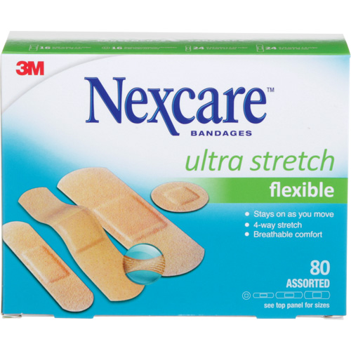Pansements ultra-extensibles Nexcare, Assorti, Plastique, Non st&eacute;rile Cantin et fils
