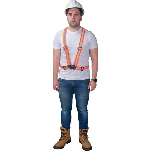 Harnais pour la circulation, Orange haute visibilit&eacute;, Couleur r&eacute;fl&eacute;chissante Argent, Moyen Cantin et fils