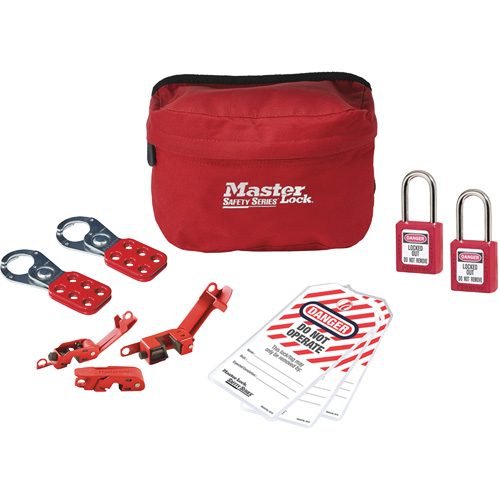 Trousse de cadenassage avec serrures en thermoplastique Zenex, Ensemble &eacute;lectrique, 11 composants compris Cantin et fils
