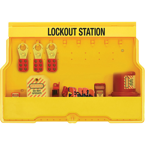 Premier Electrical Lockout Station, None Padlocks, 16 Padlock Capacity, Padlocks Not Included Cantin et fils