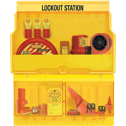 Station de cadenassage pour vannes et appareils &eacute;lectriques de luxe et de qualit&eacute; sup&eacute;rieure, Cadenas Aucune, Capacit&eacute; de 32, Cadenas Non compris Cantin et fils
