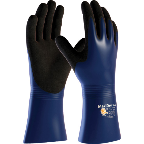 Gants r&eacute;sistant aux produits chimiques et aux coupures ATG MaxiDry Plus, Grand, R&ecirc;vetement Nitrile, Enveloppe en Nylon/&eacute;lasthanne Cantin et fils