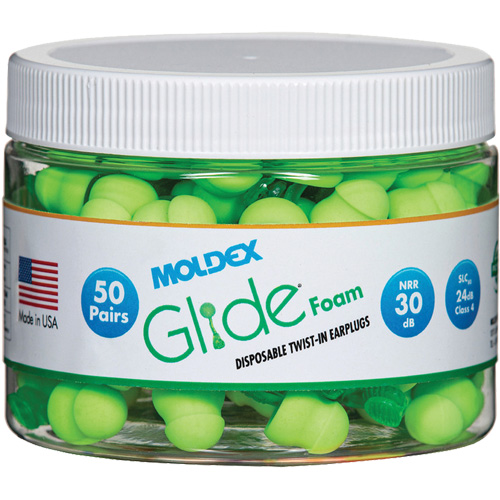 Glide&reg; Foam Earplugs, Bulk - Canister Cantin et fils