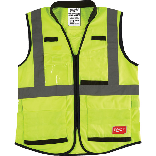 Performance Safety Vest, High Visibility Lime-Yellow, Large/X-Large Cantin et fils