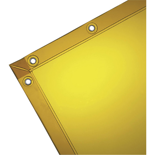 Rideau pour soudure, 72" x 72", Transparence &eacute;lev&eacute;, Jaune Cantin et fils