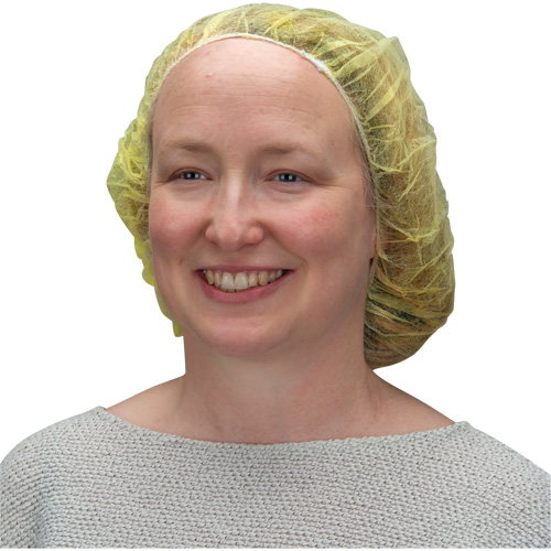 Bonnets bouffants, Polypropyl&egrave;ne, 21", Jaune Cantin et fils