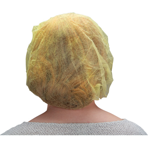 Bonnets bouffants, Polypropyl&egrave;ne, 21", Jaune Cantin et fils