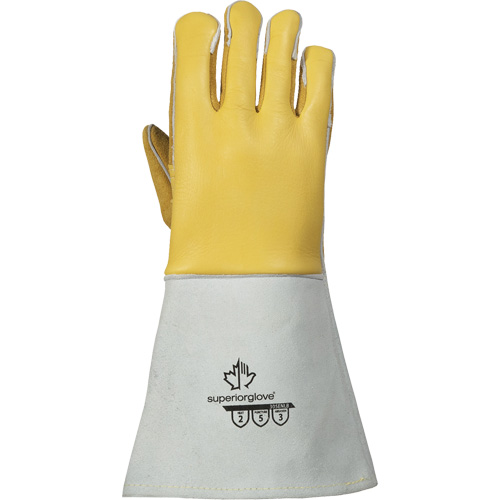 TIG Welding Gloves, Grain Elkhide, Size Small Cantin et fils