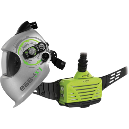 Syst&egrave;me APR motoris&eacute; sur ceinture pour soudage e3000x, Capuchon & visi&egrave;re/Masque de soudage, Pile Lithium-ion Cantin et fils