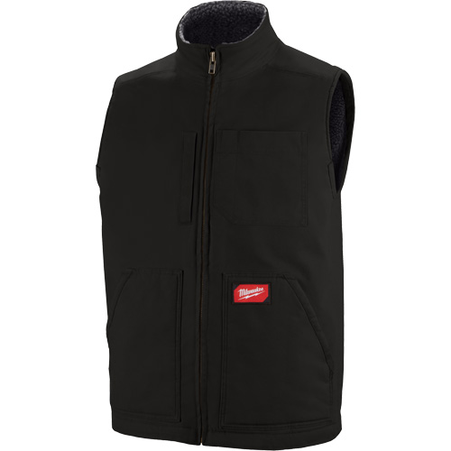 Veste doubl&eacute;e en sherpa ultra-r&eacute;sistante, Hommes, Petit, Noir Cantin et fils