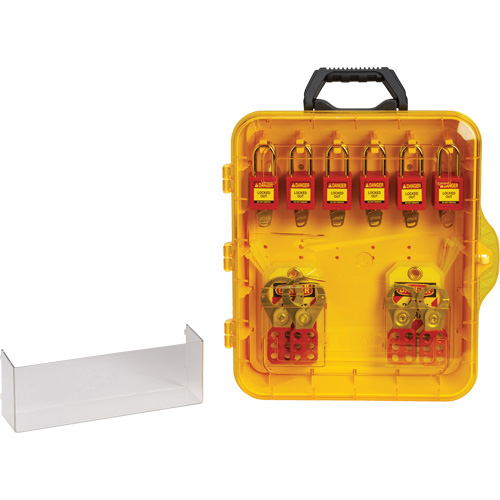 Lockout Station with Keyed Alike Nylon Safety Lockout Padlocks, Plastic Padlocks, 12 Padlock Capacity, Padlocks Included Cantin et fils