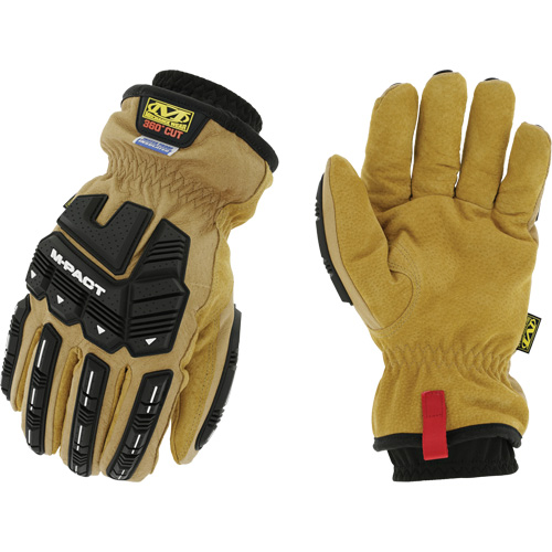 Coldwork Waterproof M-Pact&reg; Driver Gloves, 8, Grain Leather Palm, Elastic Cuff Cantin et fils