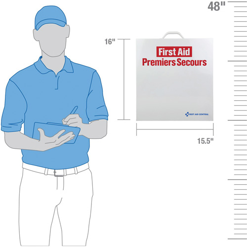 Armoire pour premiers soins SmartCompliance, R&eacute;pond &agrave; la norme CSA Z1220-17 type 2 environnements &agrave; faible risque, Petit (2-25 travailleurs) Cantin et fils