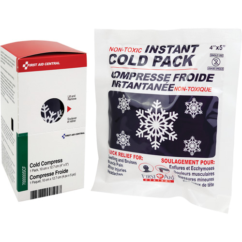 Recharge de compresses instantan&eacute;es SmartCompliance, Froid, Utilisation unique, 4" x 5" Cantin et fils
