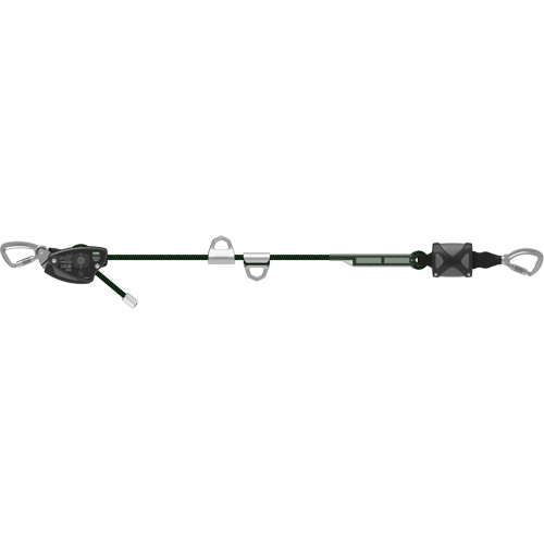 Corde de 60' pour ligne de vie temporaire horizontale, Corde d'alpinisme Cantin et fils