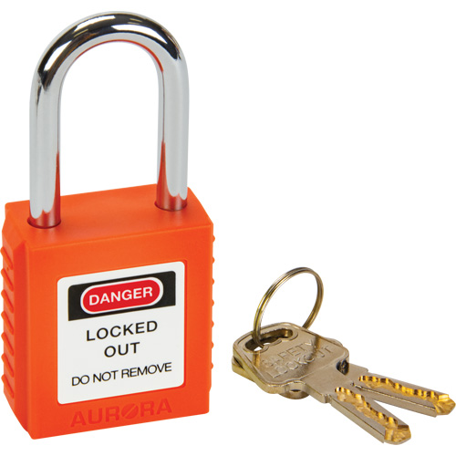 Lock for Lockouts, Safety Padlock, Keyed Different, Thermoplastic, 1-1/2" Width Cantin et fils