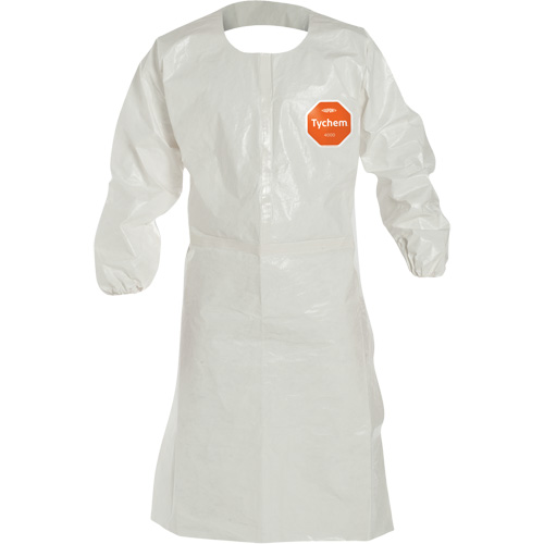 Disposable Sleeved Apron, Tychem&reg; 4000, White, 44" L Cantin et fils