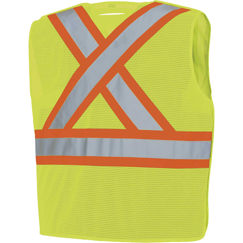 598P Tear-Away Mesh Safety Vest, High Visibility Lime-Yellow, Medium/Small, Polyester Cantin et fils