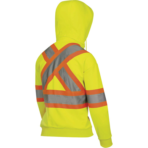 6925W Chandail &agrave; capuche avec fermeture &eacute;clair pour femme, T-petit, Jaune haute visibilit&eacute; Cantin et fils