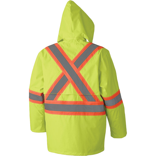 5609 Combinaison de pluie imperm&eacute;able 210D, Polyester/PVC, T-petit, Jaune lime haute visibilit&eacute; Cantin et fils