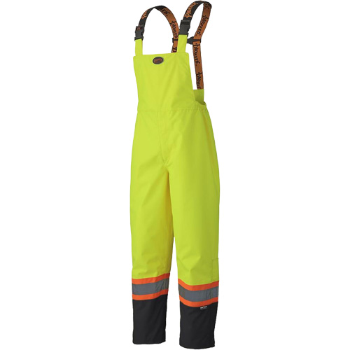 5405 300D Trilobal Ripstop Waterproof Bib Pants, Polyester, X-Small, High Visibility Lime-Yellow Cantin et fils