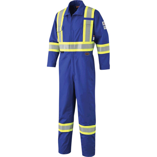 7704 Combinaison &agrave; haute visibilit&eacute; FR-Tech, Taille 42, Bleu royal, 10 cal/cm²/9,7 cal/cm² Cantin et fils