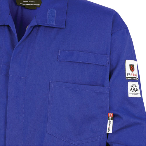 7779 Combinaison ignifuge r&eacute;sistant aux arcs &eacute;lectriques FR-Tech 88/12, Taille 36, Bleu royal Cantin et fils