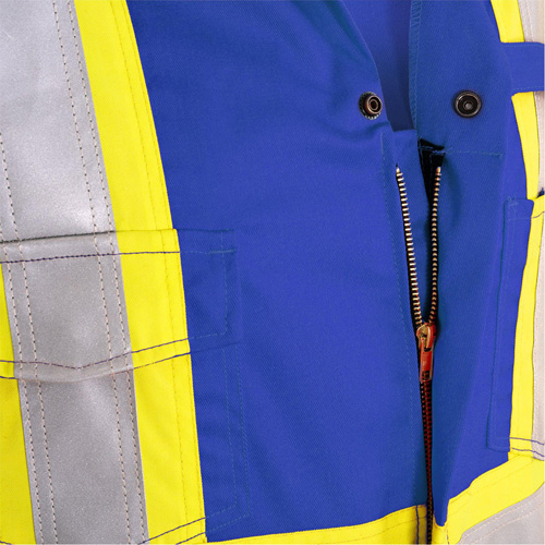 7706T Combinaison ignifuge FR-Tech avec fermetures &agrave; glissi&egrave;re aux jambes, Taille 40 (grand taille), Bleu royal, 9,7 cal/cm² Cantin et fils