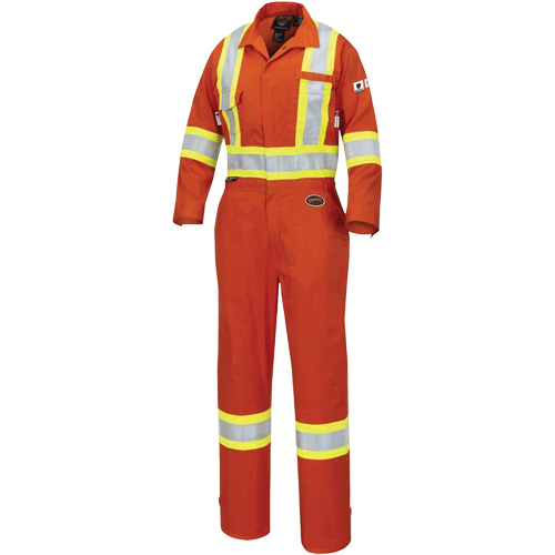 7702W Combinaison FR-Tech ignifuge/contre les arcs pour femme, Taille T-petit, Orange haute visibilit&eacute;, 10 cal/cm² Cantin et fils