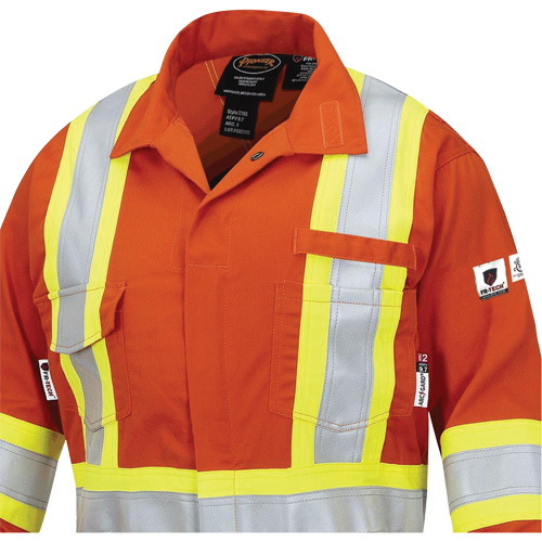 7702W Combinaison FR-Tech ignifuge/contre les arcs pour femme, Taille T-petit, Orange haute visibilit&eacute;, 10 cal/cm² Cantin et fils